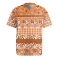 Hawaiian Hibiscus Honu Rugby Jersey Gold Mele Kalikimaka Palaka Spirit LT9 Gold - Polynesian Pride