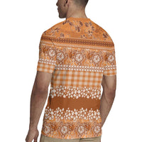Hawaiian Hibiscus Honu Rugby Jersey Gold Mele Kalikimaka Palaka Spirit LT9 - Polynesian Pride