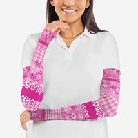 Hawaiian Hibiscus Honu Arm Sleeves Pink Mele Kalikimaka Palaka Spirit - Polynesian Pride