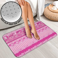 Hawaiian Hibiscus Honu Bathroom Set Pink Mele Kalikimaka Palaka Spirit - Polynesian Pride