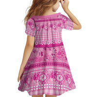 Hawaiian Hibiscus Honu Family Matching Long Sleeve Bodycon Dress and Hawaiian Shirt Pink Mele Kalikimaka Palaka Spirit - Polynesian Pride