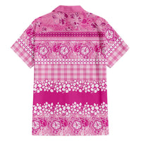 Hawaiian Hibiscus Honu Family Matching Mermaid Dress and Hawaiian Shirt Pink Mele Kalikimaka Palaka Spirit - Polynesian Pride