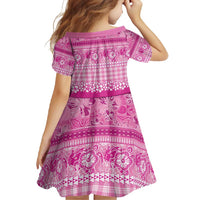 Hawaiian Hibiscus Honu Family Matching Off Shoulder Maxi Dress and Hawaiian Shirt Pink Mele Kalikimaka Palaka Spirit - Polynesian Pride