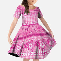 Hawaiian Hibiscus Honu Family Matching Puletasi and Hawaiian Shirt Pink Mele Kalikimaka Palaka Spirit - Polynesian Pride