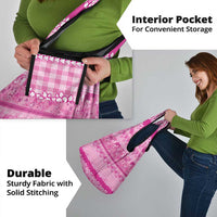 Hawaiian Hibiscus Honu Grocery Bag Pink Mele Kalikimaka Palaka Spirit - Polynesian Pride