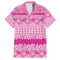 Hawaiian Hibiscus Honu Hawaiian Shirt Pink Mele Kalikimaka Palaka Spirit LT9 Pink - Polynesian Pride