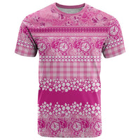 Hawaiian Hibiscus Honu T Shirt Pink Mele Kalikimaka Palaka Spirit LT9 Pink - Polynesian Pride