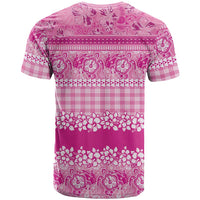 Hawaiian Hibiscus Honu T Shirt Pink Mele Kalikimaka Palaka Spirit LT9 - Polynesian Pride