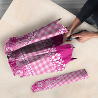 Hawaiian Hibiscus Honu Umbrella Pink Mele Kalikimaka Palaka Spirit - Polynesian Pride