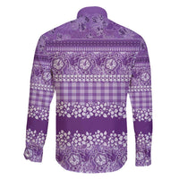 Hawaiian Hibiscus Honu Family Matching Mermaid Dress and Hawaiian Shirt Purple Mele Kalikimaka Palaka Spirit - Polynesian Pride
