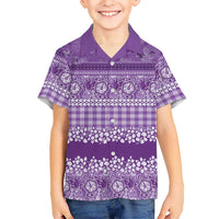 Hawaiian Hibiscus Honu Hawaiian Shirt Purple Mele Kalikimaka Palaka Spirit - Polynesian Pride