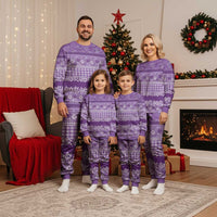Hawaiian Hibiscus Honu Christmas Pajama Set Purple Mele Kalikimaka Palaka Spirit - Polynesian Pride