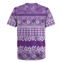 Hawaiian Hibiscus Honu Rugby Jersey Purple Mele Kalikimaka Palaka Spirit LT9 - Polynesian Pride