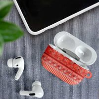 Hawaiian Hibiscus Honu AirPods Case Red Mele Kalikimaka Palaka Spirit LT9 - Polynesian Pride