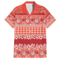 Hawaiian Hibiscus Honu Hawaiian Shirt Red Mele Kalikimaka Palaka Spirit - Polynesian Pride