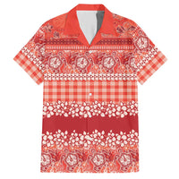 Hawaiian Hibiscus Honu Hawaiian Shirt Red Mele Kalikimaka Palaka Spirit LT9 Red - Polynesian Pride