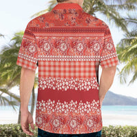 Hawaiian Hibiscus Honu Hawaiian Shirt Red Mele Kalikimaka Palaka Spirit LT9 - Polynesian Pride