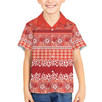 Hawaiian Hibiscus Honu Hawaiian Shirt Red Mele Kalikimaka Palaka Spirit LT9 - Polynesian Pride