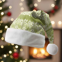 Hawaiian Hibiscus Honu Christmas Santa Hat Sage Green Mele Kalikimaka Palaka Spirit - Polynesian Pride