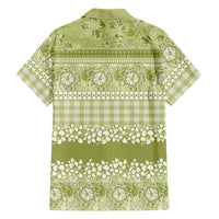 Hawaiian Hibiscus Honu Family Matching Mermaid Dress and Hawaiian Shirt Sage Green Mele Kalikimaka Palaka Spirit - Polynesian Pride