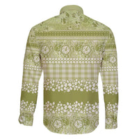 Hawaiian Hibiscus Honu Family Matching Puletasi and Hawaiian Shirt Sage Green Mele Kalikimaka Palaka Spirit - Polynesian Pride