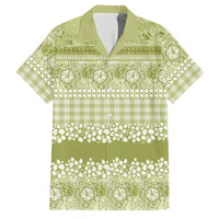 Hawaiian Hibiscus Honu Family Matching Summer Maxi Dress and Hawaiian Shirt Sage Green Mele Kalikimaka Palaka Spirit - Polynesian Pride
