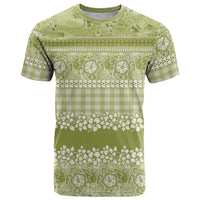 Hawaiian Hibiscus Honu T Shirt Sage Green Mele Kalikimaka Palaka Spirit LT9 Sage Green - Polynesian Pride