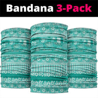 Hawaiian Hibiscus Honu Neck Gaiter Turquoise Mele Kalikimaka Palaka Spirit - Polynesian Pride