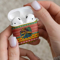 Hawaiian Pineapples Skull AirPods Case Mele Kalikimaka Palaka Quilt Pattern LT9 - Polynesian Pride