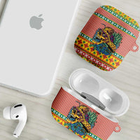 Hawaiian Pineapples Skull AirPods Case Mele Kalikimaka Palaka Quilt Pattern LT9 - Polynesian Pride