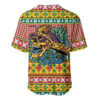 Hawaiian Pineapples Skull Baseball Jersey Mele Kalikimaka Palaka Quilt Pattern LT9 - Polynesian Pride
