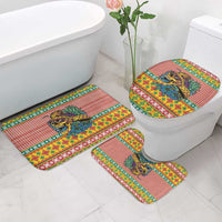 Hawaiian Pineapples Skull Bathroom Set Mele Kalikimaka Palaka Quilt Pattern - Polynesian Pride