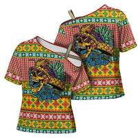 Hawaiian Pineapples Skull Cross Shoulder Shirt Mele Kalikimaka Palaka Quilt Pattern LT9 - Polynesian Pride
