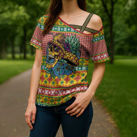 Hawaiian Pineapples Skull Cross Shoulder Shirt Mele Kalikimaka Palaka Quilt Pattern LT9 - Polynesian Pride
