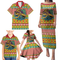 Hawaiian Pineapples Skull Family Matching Puletasi and Hawaiian Shirt Mele Kalikimaka Palaka Quilt Pattern LT9 - Polynesian Pride