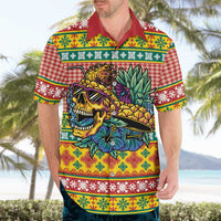 Hawaiian Pineapples Skull Hawaiian Shirt Mele Kalikimaka Palaka Quilt Pattern LT9 - Polynesian Pride