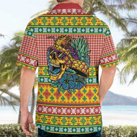 Hawaiian Pineapples Skull Hawaiian Shirt Mele Kalikimaka Palaka Quilt Pattern LT9 - Polynesian Pride