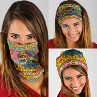 Hawaiian Pineapples Skull Neck Gaiter Mele Kalikimaka Palaka Quilt Pattern - Polynesian Pride