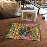 Hawaiian Pineapples Skull Puzzle Mele Kalikimaka Palaka Quilt Pattern - Polynesian Pride