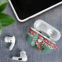 Hawaiian Funny Santa Surf AirPods Case Mele Kalikimaka Palaka Quilt Pattern LT9 - Polynesian Pride