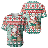 Hawaiian Funny Santa Surf Baseball Jersey Mele Kalikimaka Palaka Quilt Pattern LT9 - Polynesian Pride