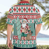 Hawaiian Funny Santa Surf Hawaiian Shirt Mele Kalikimaka Palaka Quilt Pattern LT9 - Polynesian Pride
