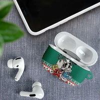 Hawaiian Skull Surfs AirPods Case Mele Kalikimaka Palaka Quilt Pattern LT9 - Polynesian Pride