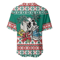 Hawaiian Skull Surfs Baseball Jersey Mele Kalikimaka Palaka Quilt Pattern LT9 - Polynesian Pride