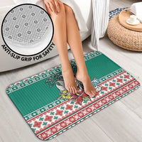 Hawaiian Skull Surfs Bathroom Set Mele Kalikimaka Palaka Quilt Pattern - Polynesian Pride