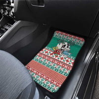Hawaiian Skull Surfs Car Mats Mele Kalikimaka Palaka Quilt Pattern - Polynesian Pride