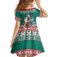 Hawaiian Skull Surfs Family Matching Tank Maxi Dress and Hawaiian Shirt Mele Kalikimaka Palaka Quilt Pattern - Polynesian Pride