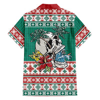 Hawaiian Skull Surfs Hawaiian Shirt Mele Kalikimaka Palaka Quilt Pattern LT9 - Polynesian Pride