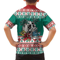 Hawaiian Skull Surfs Hawaiian Shirt Mele Kalikimaka Palaka Quilt Pattern LT9 - Polynesian Pride