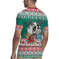 Hawaiian Skull Surfs Rugby Jersey Mele Kalikimaka Palaka Quilt Pattern LT9 - Polynesian Pride